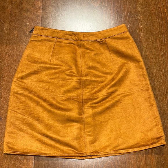 Suede Mini Skirt - Picture 1 of 4